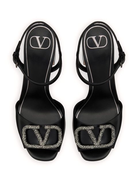 Valentino Garavani 115mm VLogo Signature platform sandals - Black