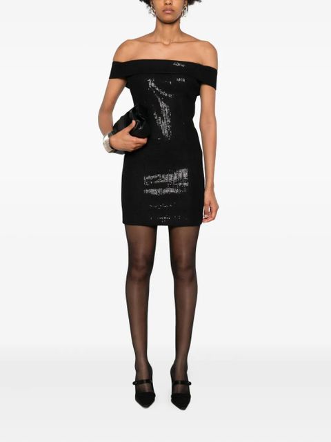 Eleh sequin-embellishment mini dress - Black