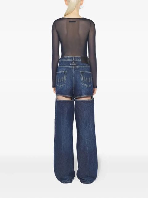 Jean Paul Gaultier The Cut-Out wide-leg jeans - Blue