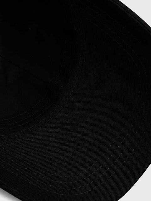 Karl Lagerfeld czapka z daszkiem bawełniana kolor czarny z aplikacją