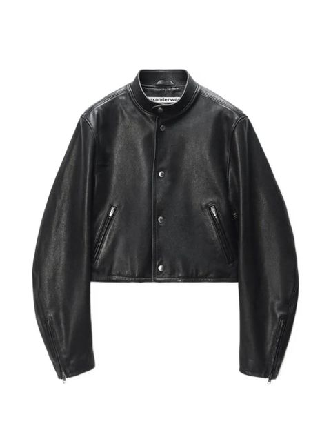 Alexander Wang buttoned leather jacket - Black - zdjęcie produktu nr 1