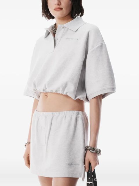 Alexander Wang button-placket miniskirt - Grey