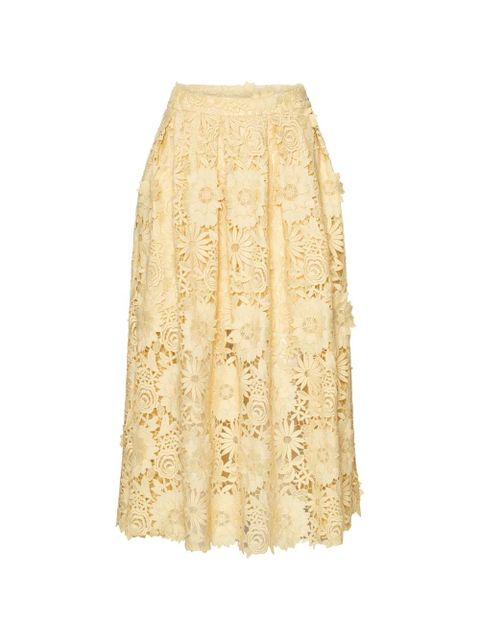 ROTATE BIRGER CHRISTENSEN 3D lace midi skirt - Neutrals - zdjęcie produktu nr 1
