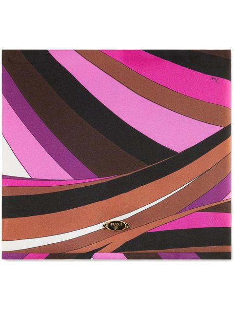 PUCCI Iride-print silk scarf - Brown - zdjęcie produktu nr 1