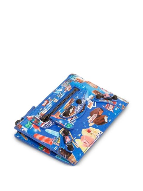 Balenciaga Eyewear Le City zipped graphic cardholder - Blue