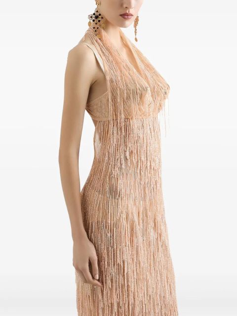 Dolce & Gabbana fringed midi dress - Pink - zdjęcie produktu nr 2