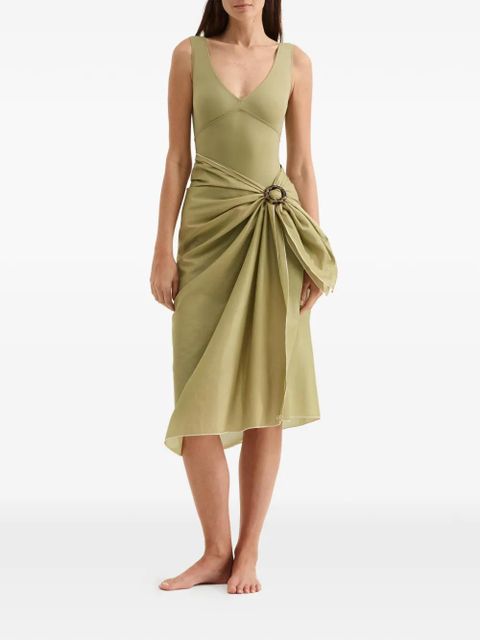 ERES cabine ring-detail sarong - Green - zdjęcie produktu nr 2