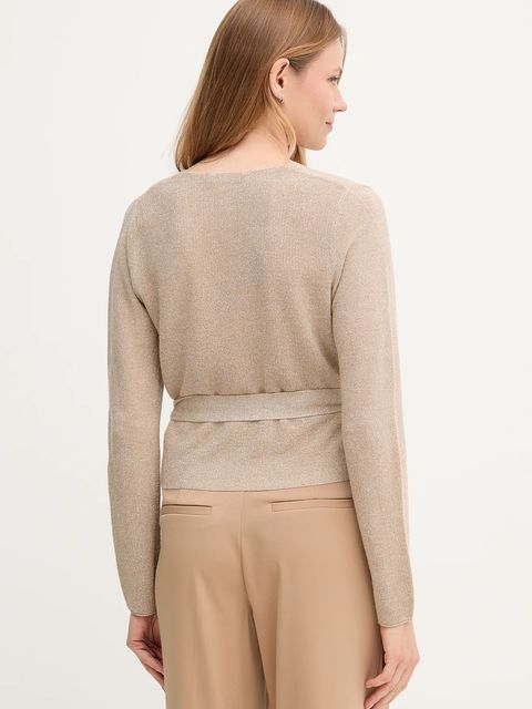 OUI kardigan damski kolor beżowy lekki 93931 - zdjęcie produktu nr 2