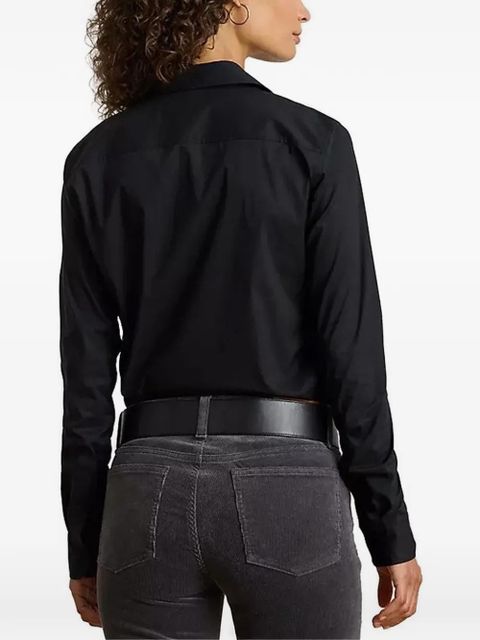 Lauren Ralph Lauren embellished long-sleeve shirt - Black