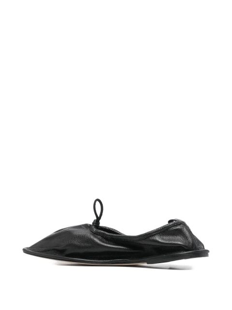 Hereu Puntera gathered ballet flats - Black