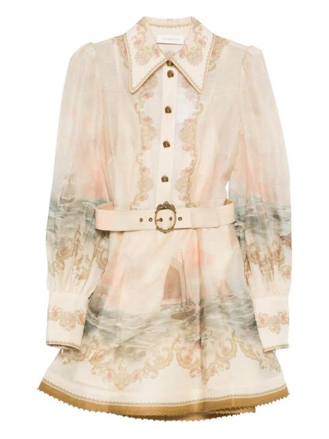 ZIMMERMANN buckle print dress - Neutrals