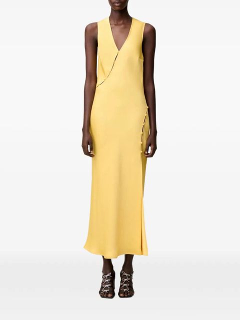 Claudie Pierlot button-fastening maxi dress - Yellow - zdjęcie produktu nr 2