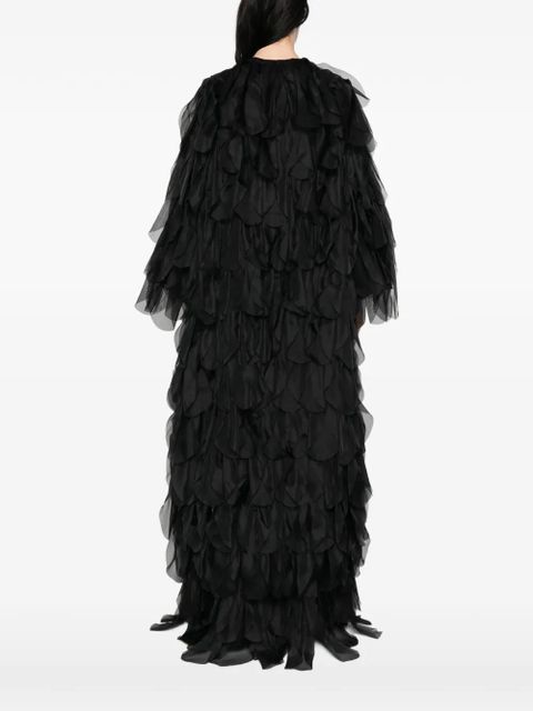 Max Mara Lauto ruffled coat - Black