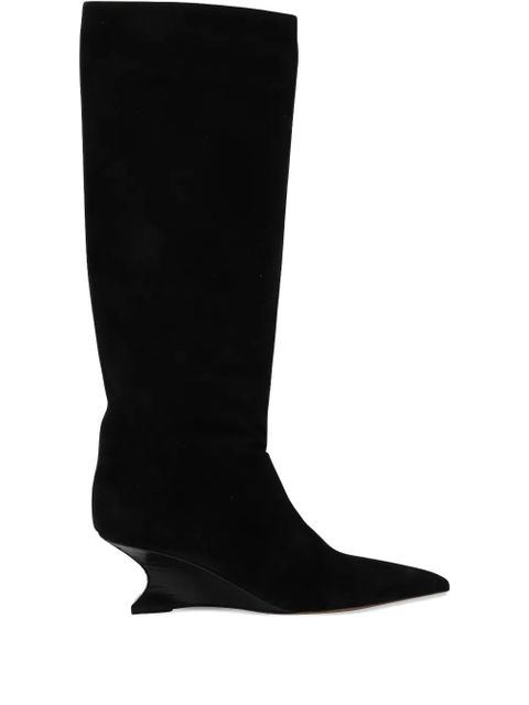 Paris Texas 50mm Nina sculpted-heel knee-high boots - Black