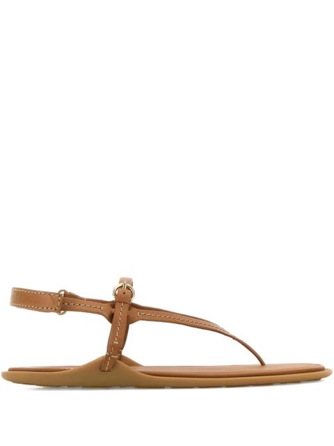 Miu Miu leather thong sandals - Brown - zdjęcie produktu nr 1