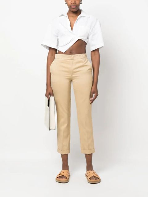 TWINSET cropped straight-leg trousers - Neutrals - zdjęcie produktu nr 2