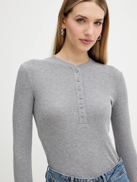 MAX&Co. longsleeve z dodatkiem wełny kolor szary 2526946014200