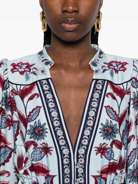 FARM Rio Marcelle floral belted midi dress - Blue