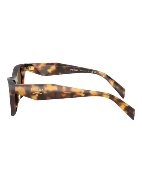 Prada Eyewear square-frame logo-lettering sunglasses - Brown