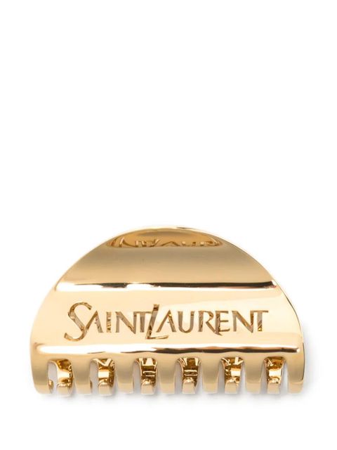Saint Laurent logo hair clip - Gold - zdjęcie produktu nr 1