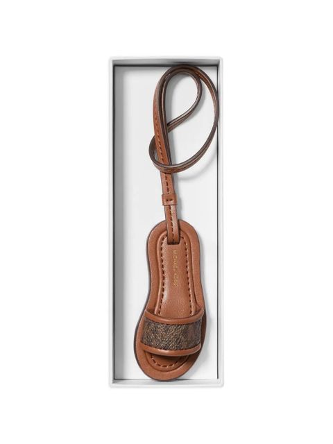Michael Kors logo-print slide bag-charm - Brown