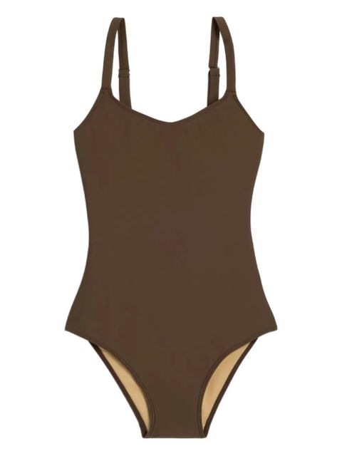 AMI Paris scoop-neck swimsuit - Brown - zdjęcie produktu nr 1
