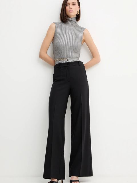 Simona Corsellini sweter damski kolor szary lekki z golfem A25CPMGP0601 - zdjęcie produktu nr 2