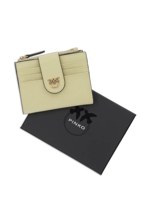 PINKO logo-appliqué zip wallet - Green