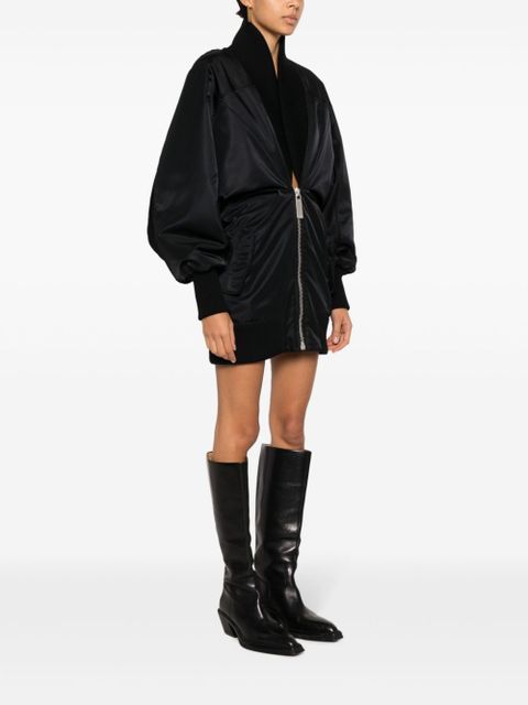 Off-White puff-sleeve zipped minidress - Black - zdjęcie produktu nr 2