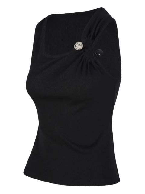 Christopher Esber asymmetric button-detail tank top - Black