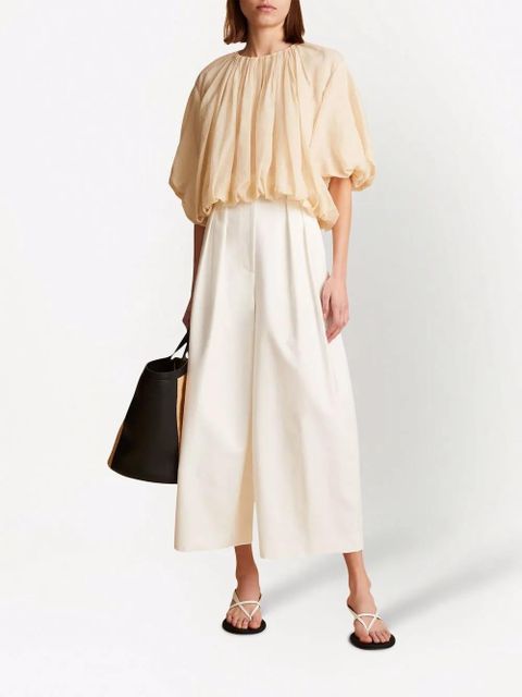 KHAITE Alma puff-sleeve blouse - Neutrals - zdjęcie produktu nr 2