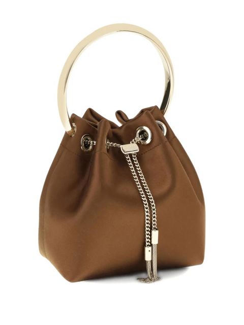 Jimmy Choo Bon Bon ring-handle bucket bag - Brown