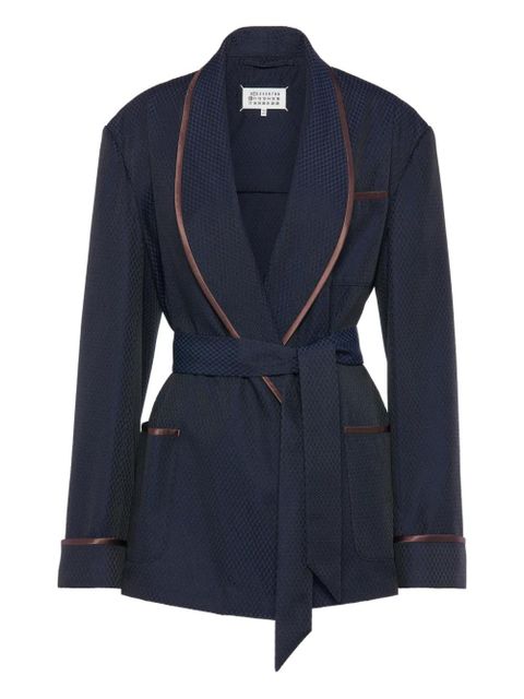 Maison Margiela belted blazer - Blue - zdjęcie produktu nr 1