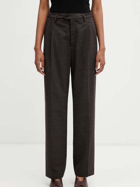 MM6 Maison Margiela spodnie straight damskie z wełną - zdjęcie produktu nr 1