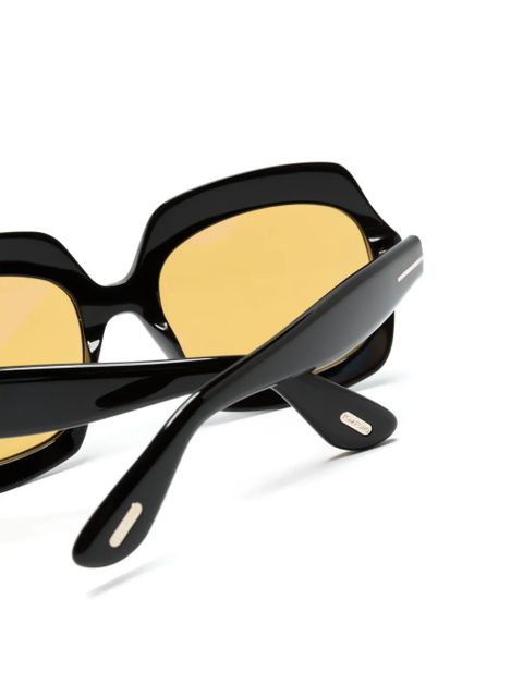 TOM FORD Eyewear Ren oversize-frame sunglasses - Black