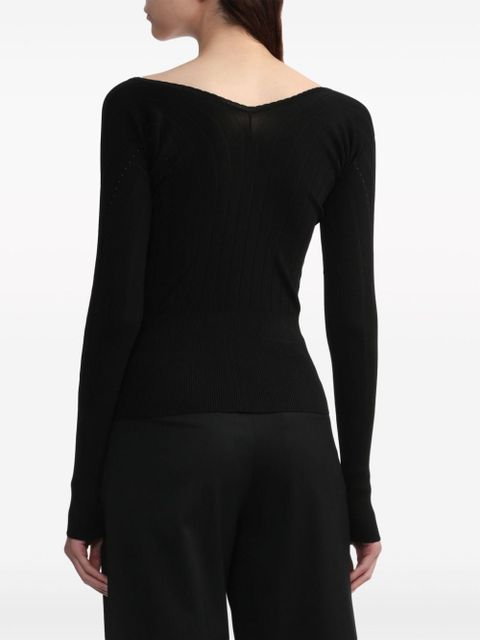 Jacquemus Le Haut Pralu ribbed jumper - Black