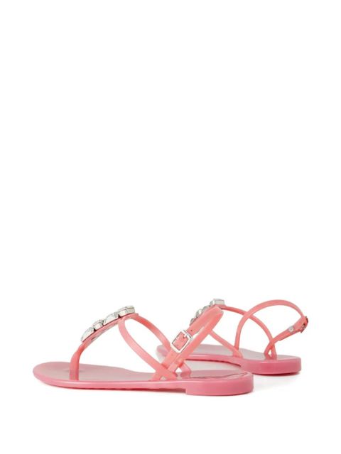 Casadei crystal-embellished thong-strap sandals - Pink