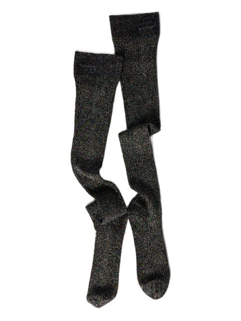 Miu Miu ribbed-knit socks - Black - zdjęcie produktu nr 2