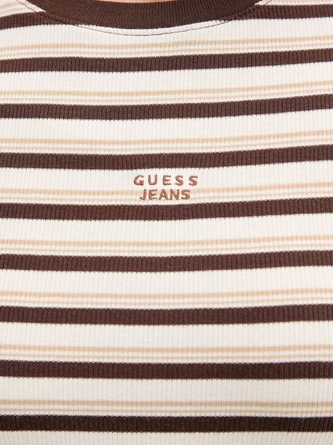 Guess Jeans t-shirt damski kolor beżowy W5BP52 KA0H1