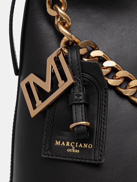 Marciano by Guess torebka skórzana kolor czarny 5YGZ05 7330A