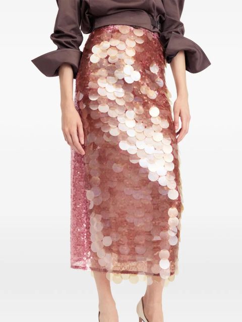 16Arlington Dia sequinned midi skirt - Pink