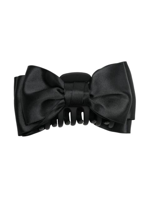 Jennifer Behr satin bow-embellished hair clip - Black - zdjęcie produktu nr 2