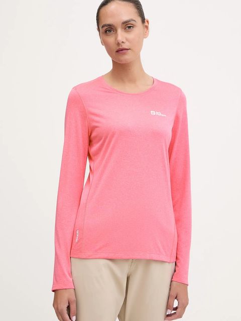 Jack Wolfskin longsleeve sportowy Sky Thermal kolor różowy 1808961 - zdjęcie produktu nr 1