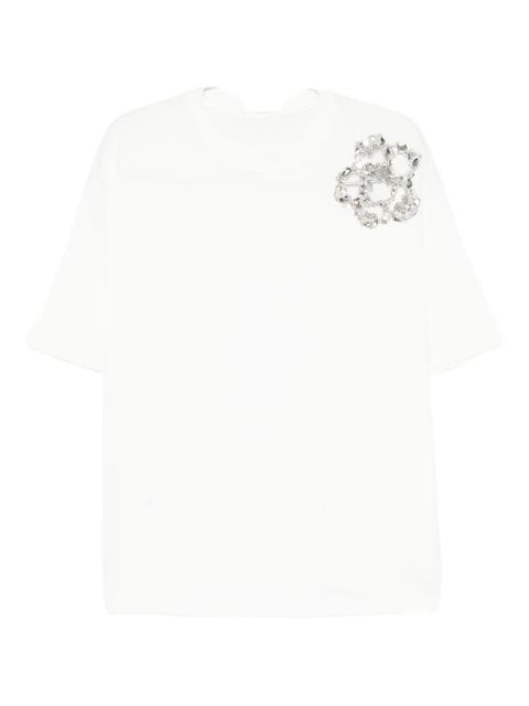 AREA crystal-embellished t-shirt - White