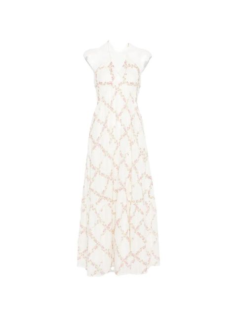 TWINSET floral halterneck maxi dress - White - zdjęcie produktu nr 1