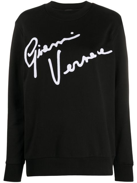 Versace GV Signature crew neck sweatshirt - Black - zdjęcie produktu nr 1