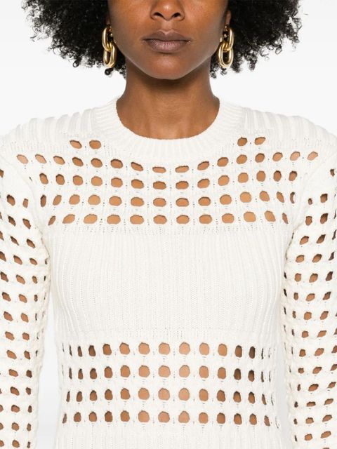 Alexander McQueen knitted mini dress - White