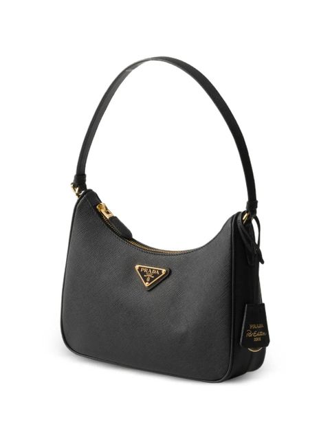 Prada Re-Edition leather shoulder bag - Black