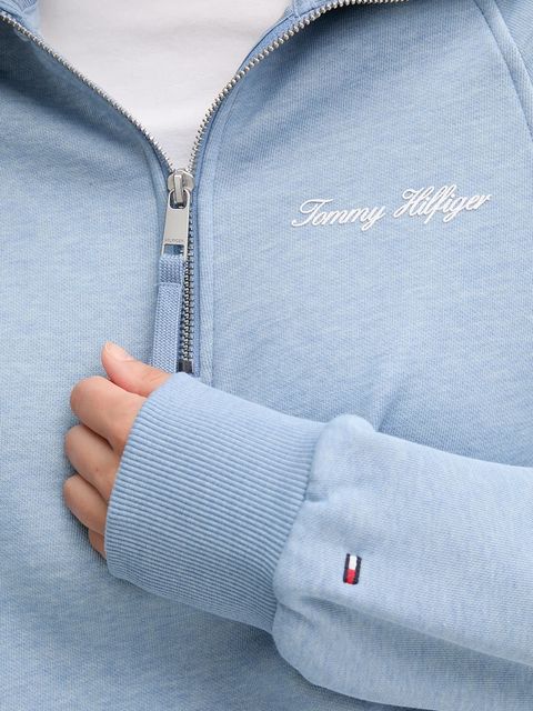 Tommy Hilfiger bluza damska kolor niebieski gładka WW0WW46632