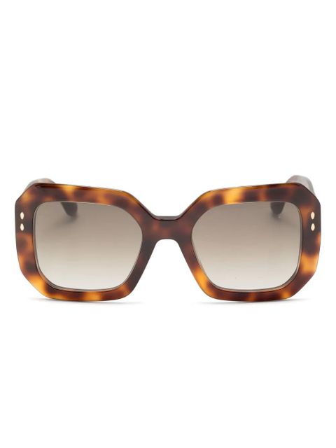 Isabel Marant Eyewear Hexagonal logo details sunglasses - Brown - zdjęcie produktu nr 1
